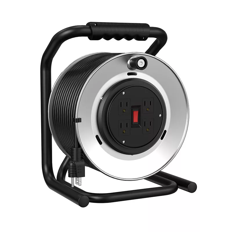 4 udtag metalledningsrulle 120ft